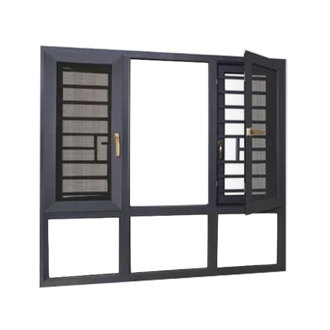 Europe Simple Modern Aluminum Casement Window Security Grill Designs And Prices