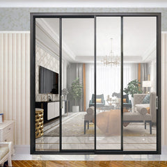 WDMA aluminum alloy sliding doors and window/ Slim Frame Aluminum Sliding Door/ Narrow Frame Push-pull Door