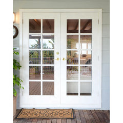 Customized Modern Styles Home Exterior Aluminum Double Swing French Casement Doors With Grills