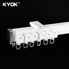 KYOK Glass Ceiling Mounted Curtain Track System Window Crown Curtain Track Popular Rod Curtain Track on China WDMA