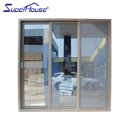 AS2047&American Florida approval thermal break double glass balcony exterior sliding glass door on China WDMA