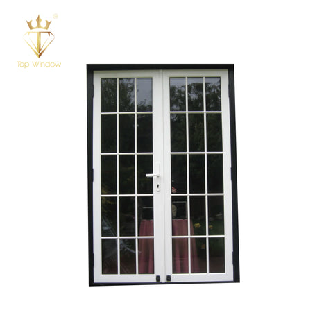 Topwindow China Factory Good Price Corner Doors Commercial Kfc Shop Front Store Front Door Double Swing Glass Entry Door on China WDMA