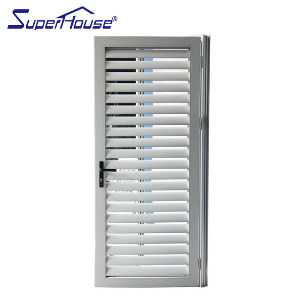 aluminium louver casement door shutter hinged doors usage for house on China WDMA