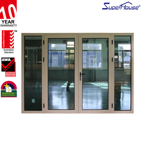 Top quality thermal break aluminium french glass doors on China WDMA