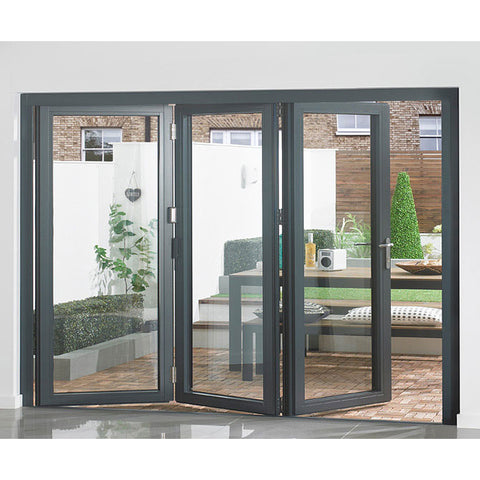 China WDMA aluminum bi folding door Hardware Patio French Style Folding Door