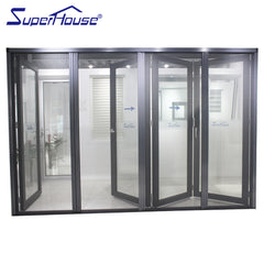 Custom folding Partition Glass Bifold Door For Living Room on China WDMA