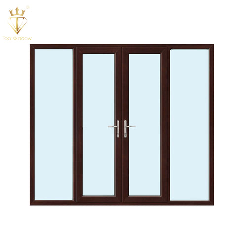 WDMA Window security door systems aluminum slide handle tempered glass doors  exterior French aluminium casement door manufacturer