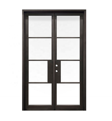 WDMA Factory Price Exterior French Door Glass Door Wholesale Security French Steel Door