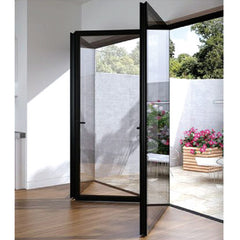 China WDMA waterproof soundproof exterior aluminium glass bi folding patio doors