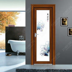 aluminium frame interior living room frosted tempered glass door design price