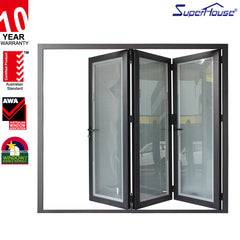 Thermal break aluminium door insulated folding door with blinds in on China WDMA