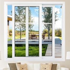 Pvc Frame Grill Windows Design Double Glaze UPVC Vertical Sliding Window