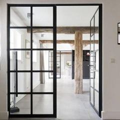 WDMA Popular french style steel double bedroom door