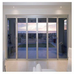 Exterior Balcony Patio Aluminum Profile Bifold China Door Tempered Glass French Door