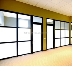 WDMA Modern design thermal break double tempered glass steel swing doors for villa commercial double steel glass doors