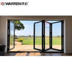 24x96 Bifold Aluminium Fixed Glass Brown Custom Exterior Door For Home