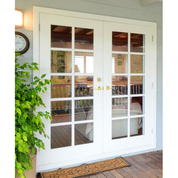 Glazed wooden 48 inch exterior french doors