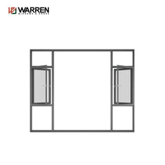 Factory Wholesale Aluminium Double Casement Window High Impact Glass Windows For Bedroom