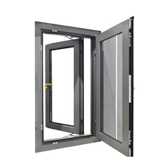 Hand Crank Pvc Windows Frosted Glass 180 Degree Inward Opening Casement Window on China WDMA