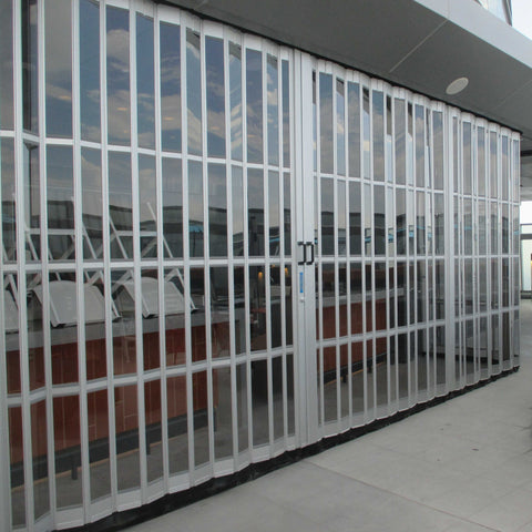 Cheap Japanese commercial shop pvc polycarbonate slat accordion folding sliding door on China WDMA