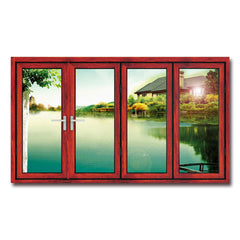 WDMA Customized Double Tempered Glass Huge Aluminum Alloy Single Casement Window