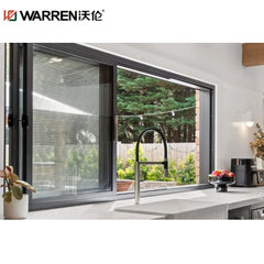 12x12 Sliding Aluminium Triple Glazing White Sound Proof Window Rough Opening