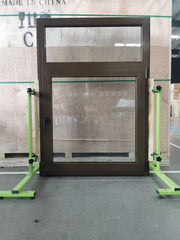 WDMA Latest Design Inside Open Aluminum Clad Wood 3 Glass Solid Wooden Tilt And Turn Casement Windows