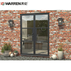 WDMA 48x80 French Aluminium Tinted Glass Gray Two Panel Wide Door Price