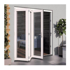 WDMA Window aluminum soundproof door industrial outdoor garage folding door transparent