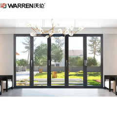 WDMA 32x80 Bifold Door 6 Panel Exterior Door Bifold 96 Inch Door Folding Glass Patio Aluminum