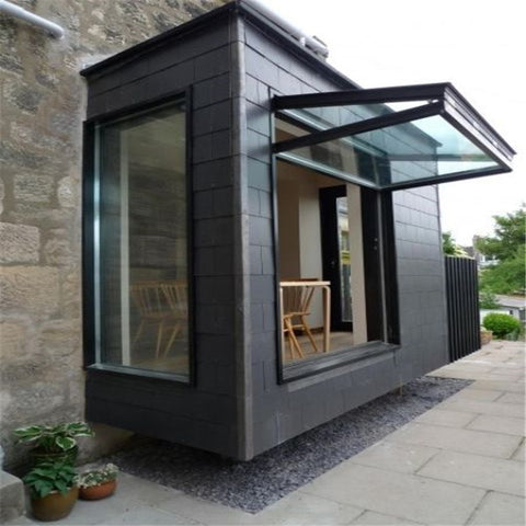 Half Open Coffee Bar Shop French Cheap Aluminum Bi-Folding Vertical Sliding Folding Window Aluminium Bi-Fold Up Down Windows