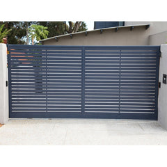 Automatic System Modern Aluminum Gate Destign Retractable Sliding Louver Gate For Villa Garden And Backyard