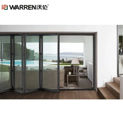 47x80 Bifold Aluminium Double Glass White Bathroom Modern Door Interior