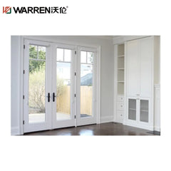 WDMA 96x80 French Aluminium Glass Black Front Door Exterior Door Modern