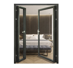 WDMA aluminum  french patio door unequal double swing  door