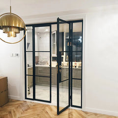 WDMA Wholesale cheap price interior wrought iron glass door