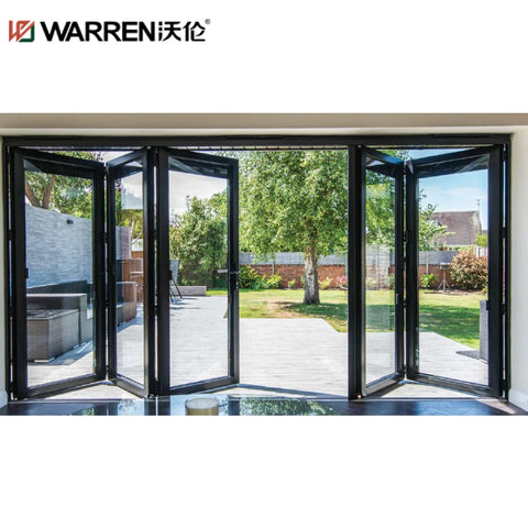 Warren 24x77 Bifold Aluminium Tempered Glass Black Small Bathroom Door Cost