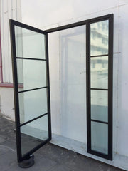 WDMA  OEM Home Energy Saving Insulated Steel Low E Glass Swing Windows and Doors Modern Exterior Steel Glass Door