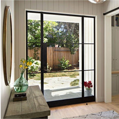 WDMA Low-E glass glazed steel iron French interior door