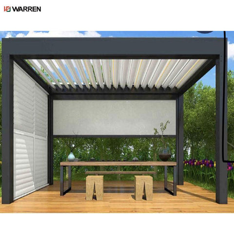 Warren luxury outdoor remote control system aluminum patio pergola