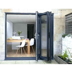 Prefab House Horizontal Aluminium Entry Door Frame Aluminum Balcony Bi Folding Door