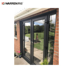 36x80 Exterior Door Right Hand Inswing Exterior Black Metal French Doors Aluminum Casement Door