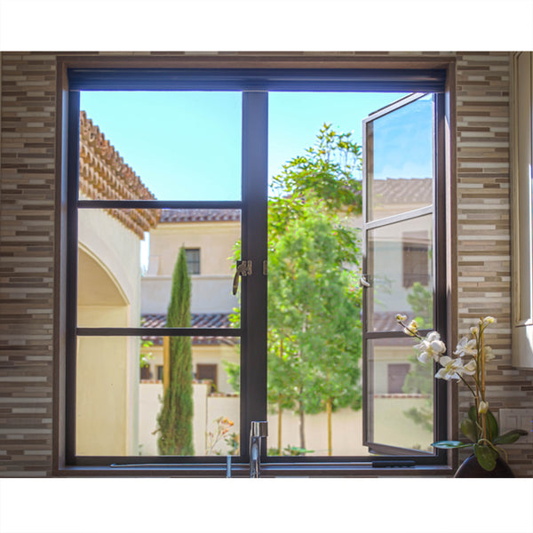 WDMA  Customized Galvanizing Carbon Steel Tube Rust Protection Fixed Windows For Villa