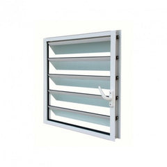 Adjustable Louvered Window Screens Blade Aluminum Glass Awning Louver Window With Exhaust Fan