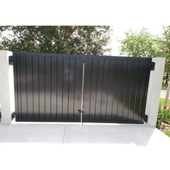 front door Gate Designs Outside House Yard Double Sliding Powder Coated Security Aluminum Gate