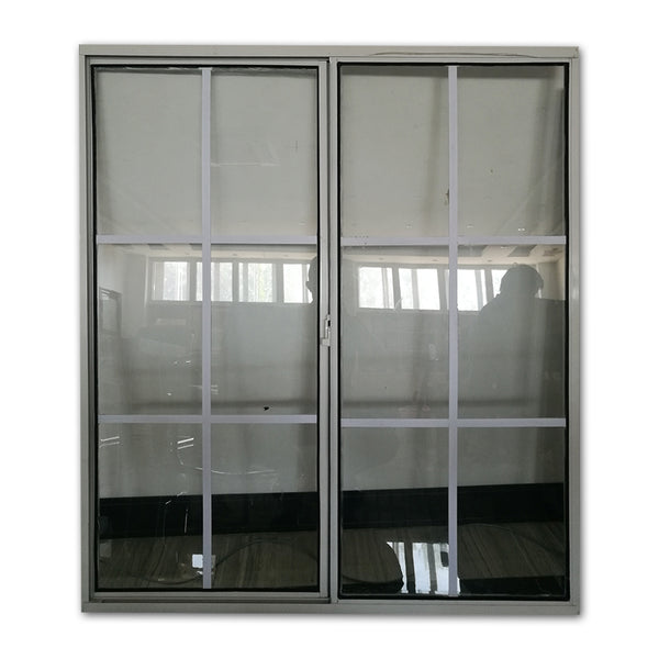 WDMA High Quality Windproof Double Glazed Glass PVC Horizontal Sliding Window Grill Design