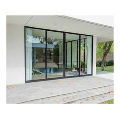 Thermal break sound proof aluminum french door double glass exterior sliding patio door