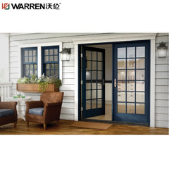 WDMA 3/6x6/8 Exterior Door French Pocket Double Doors 8 Foot Pantry Door With Glass Aluminum