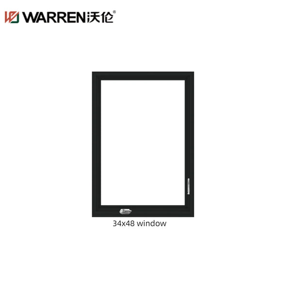 WDMA 34x48 Window Double Pane Soundproof Windows Aluminum Double Pane Impact Windows