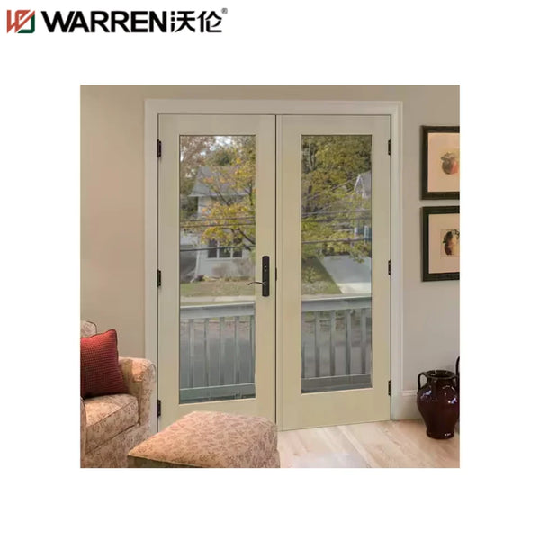 Warren 34x78 French Aluminium Tempered Glass Gray Interior Double Door In Stock